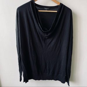 Ann Taylor Cowl Neck Sweater Black